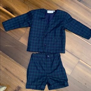 Boys 24mth plaid suit -wedding, church, Christmas